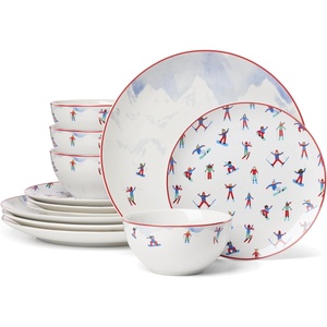 image:imageOneida 899116 Snowbound 12Piece Dinnerware Set Service For 4